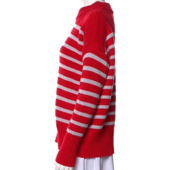 La Ligne Marin Sweater Red with Light Blue Stripes XS - Picture 3 of 5